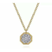 Load image into Gallery viewer, Gabriel 14K Yellow Gold Octagonal Pavé Diamond Pendant
