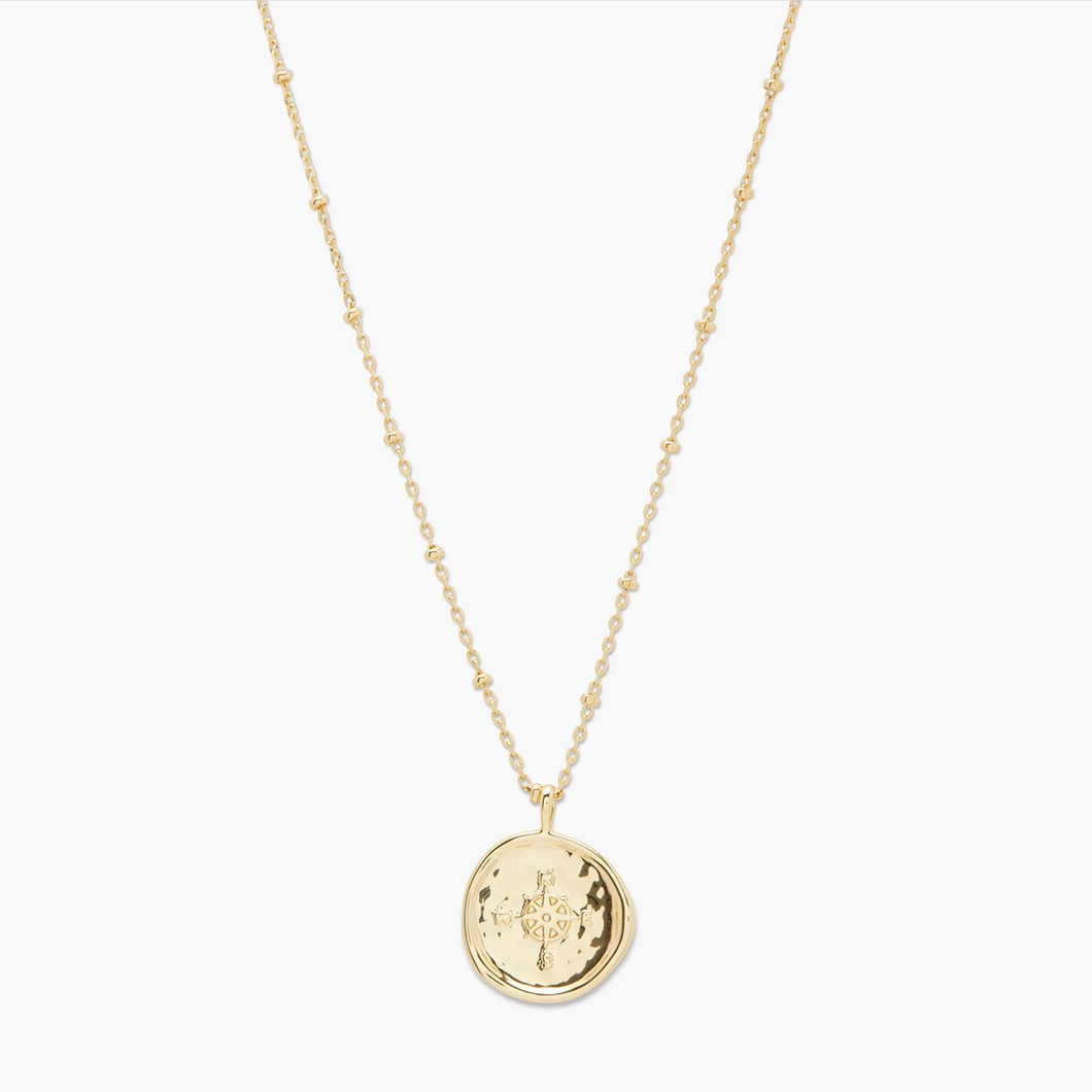Gorjana Gold Compass Coin Necklace