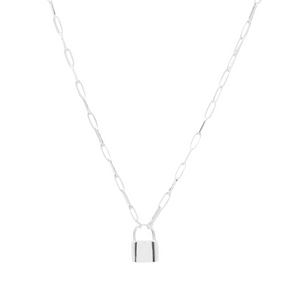 Gorjana Silver Kara Padlock Necklace