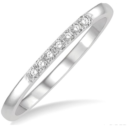 10k White Gold Diamond Petite Ring