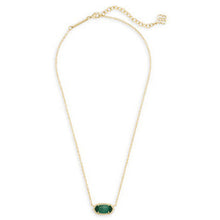 Load image into Gallery viewer, Kendra Scott Gold Elisa Necklace in Emerald Cats Eye
