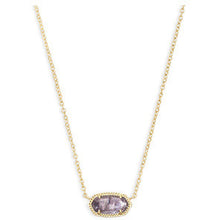 Load image into Gallery viewer, Kendra Scott Gold Elisa Necklace in Purple Amethyst
