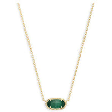 Load image into Gallery viewer, Kendra Scott Gold Elisa Necklace in Emerald Cats Eye
