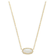 Load image into Gallery viewer, Kendra Scott Gold Elisa Necklace in White Kyocera Opal
