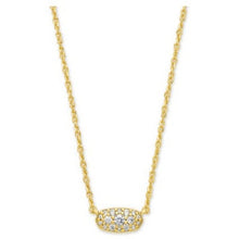 Load image into Gallery viewer, Kendra Scott Gold Grayson Necklace in White Crystal
