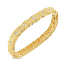 Load image into Gallery viewer, Roberto Coin 18K Yellow Gold Princess Diamond Bangle Bracelet
