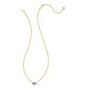 Kendra Scott Gold Cailin Necklace in Blue Violet Crystal