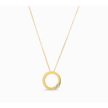 Load image into Gallery viewer, Roberto Coin 18K Yellow Gold Love in Verona Open Circle Diamond Pendant
