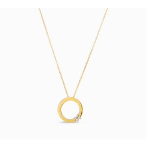 Roberto Coin 18K Yellow Gold Love in Verona Open Circle Diamond Pendant