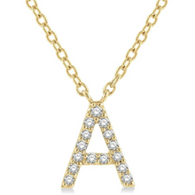 Load image into Gallery viewer, 10K Yellow Gold Diamond Initial Necklace
