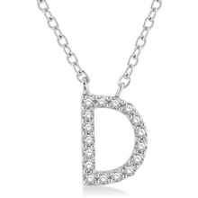 Load image into Gallery viewer, 10K White Gold Diamond Initial Necklace
