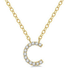 Load image into Gallery viewer, 10K Yellow Gold Diamond Initial Necklace
