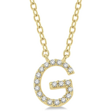 Load image into Gallery viewer, 10K Yellow Gold Diamond Initial Necklace
