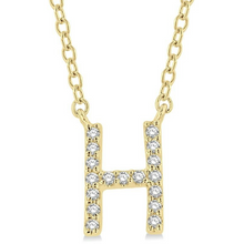 Load image into Gallery viewer, 10K Yellow Gold Diamond Initial Necklace
