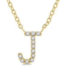 Load image into Gallery viewer, 10K Yellow Gold Diamond Initial Necklace
