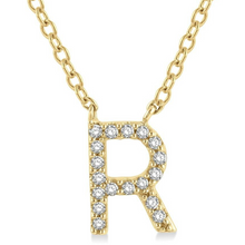 Load image into Gallery viewer, 10K Yellow Gold Diamond Initial Necklace
