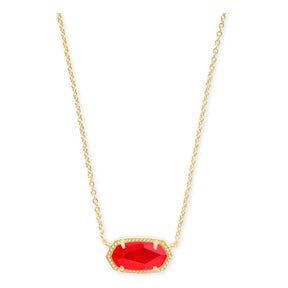 Kendra Scott Gold Elisa Necklace in Red Illusion