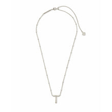 Load image into Gallery viewer, Kendra Scott Letter &quot;T&quot; Necklace In Silver Metal
