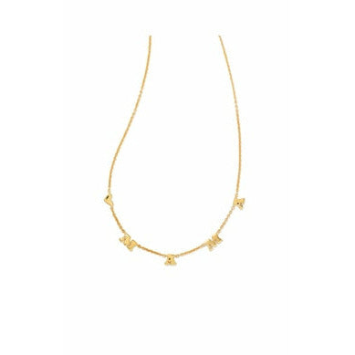 Jess Small Lock Chain Necklace in Gold