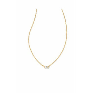 Kendra Scott Gold Juliette Necklace in White Crystal