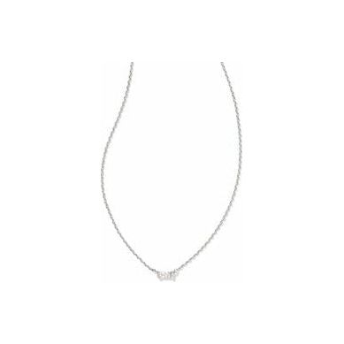 Kendra Scott Silver Juliette Necklace in White Crystal