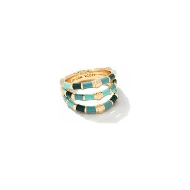 Kendra Scott Essie Triple Band Ring in Sea Green Mix