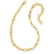 Load image into Gallery viewer, Kendra Scott Gold Blair Jewel Chain Necklace in White Crystal
