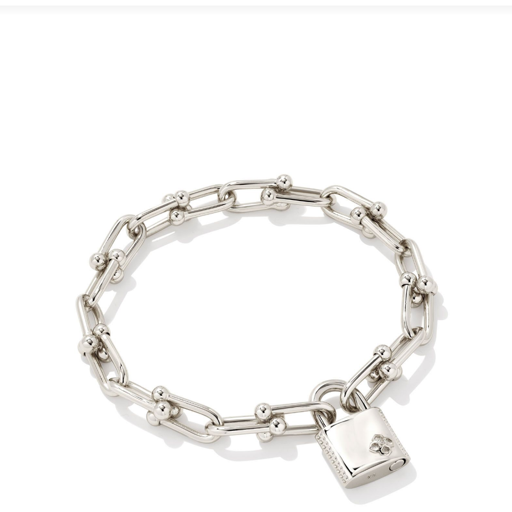 Kendra Scott Silver Jess Lock Chain Bracelet