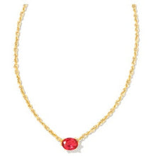 Load image into Gallery viewer, Kendra Scott Gold Cailin Necklace in Red Crystal
