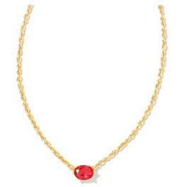 Kendra Scott Gold Cailin Necklace in Red Crystal