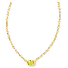 Load image into Gallery viewer, Kendra Scott Gold Cailin Necklace in Green Peridot Crystal
