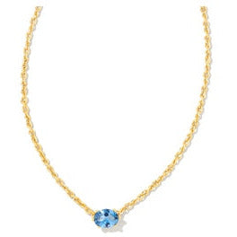 Kendra Scott Gold Cailin Necklace in Blue Violet Crystal