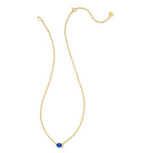 Kendra Scott Gold Cailin Necklace in Blue Crystal