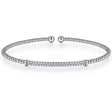 Load image into Gallery viewer, Gabriel 14K White Gold Bujukan Beaded Diamond Bar Bracelet
