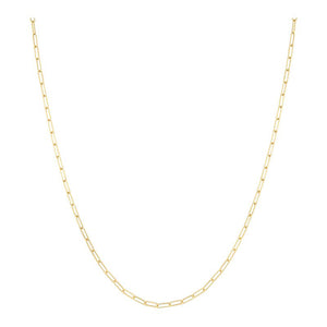 14k Yellow Gold 20" Paperclip Necklace