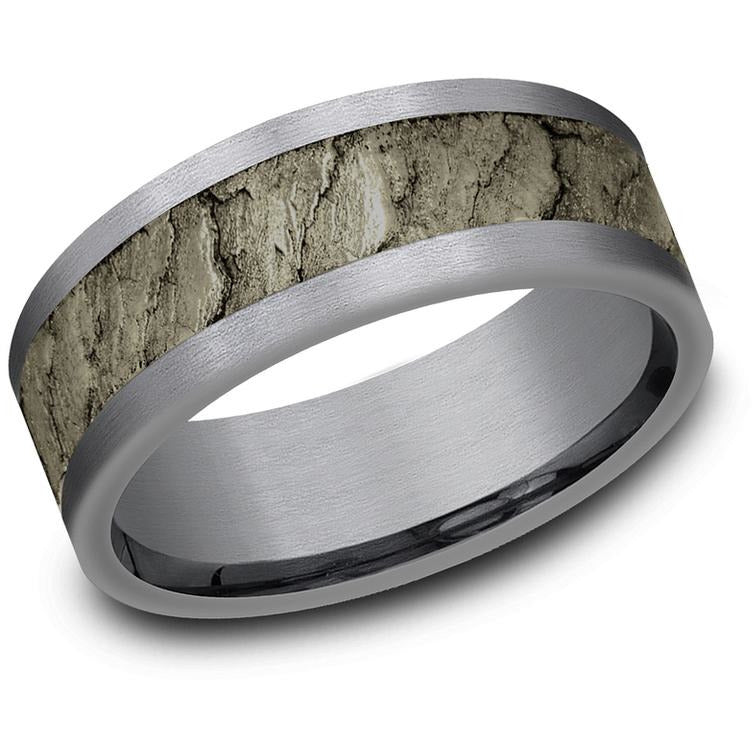 Benchmark Tantalum 8mm Lava Rock Wedding Band