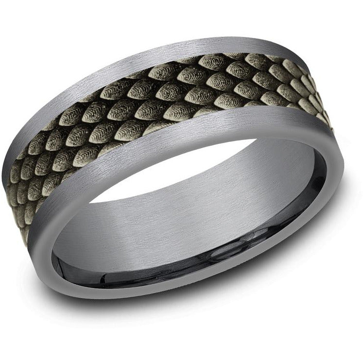 Benchmark Tantalum 8mm Dragon Scale Wedding Band