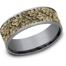 Load image into Gallery viewer, Brook &amp; Branch &quot;The Oak&quot; 14K Yellow Gold &amp; Tantalum Wedding Band
