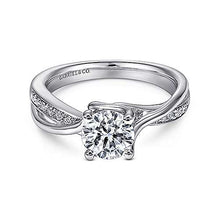 Load image into Gallery viewer, Gabriel &quot;Aleesa&quot; 14K White Gold Twist Engagement Ring
