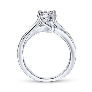 Gabriel "Aleesa" 14K White Gold Twist Engagement Ring