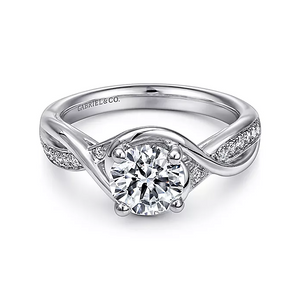 Gabriel 14K White Gold "Bailey" Diamond Engagement Ring