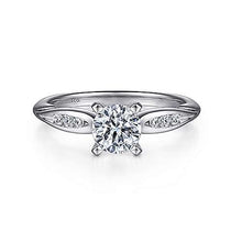 Load image into Gallery viewer, Gabriel &quot;Quinn&quot; 14K White Gold Round Diamond Engagement Ring
