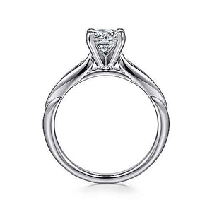 Gabriel "Quinn" 14K White Gold Round Diamond Engagement Ring
