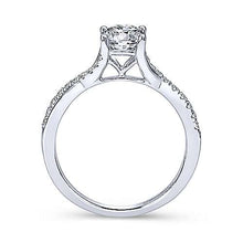 Load image into Gallery viewer, Gabriel &quot;Leigh&quot; 14K White Gold Twist Style Engagement Ring
