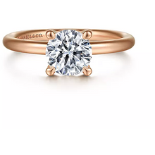 Load image into Gallery viewer, Gabriel &quot;Lark&quot; 14K Rose Gold Solitaire Engagement Ring
