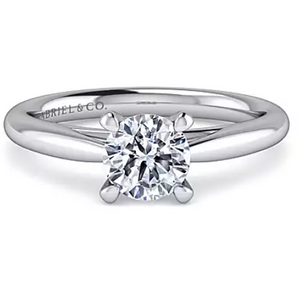 Gabriel 14K White Gold "Bambi" Solitaire Engagement Ring