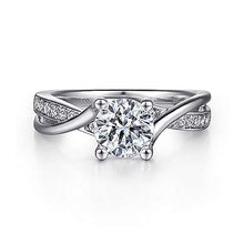 Load image into Gallery viewer, Gabriel &quot;Aleesa&quot; 14K White Gold Bypass Engagement Ring
