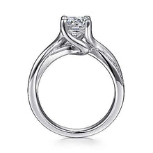 Load image into Gallery viewer, Gabriel &quot;Aleesa&quot; 14K White Gold Bypass Engagement Ring

