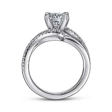 Load image into Gallery viewer, Gabriel &quot;Naomi&quot; 14K White Gold Hidden Halo Engagement Ring
