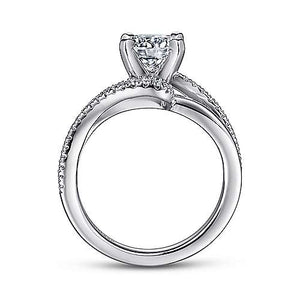 Gabriel "Naomi" 14K White Gold Hidden Halo Engagement Ring